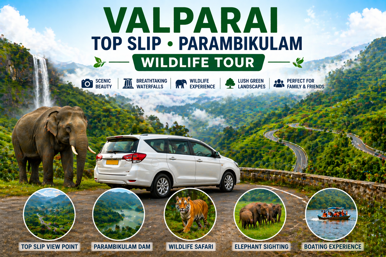 Pollachi Valparai Top Slip Tour